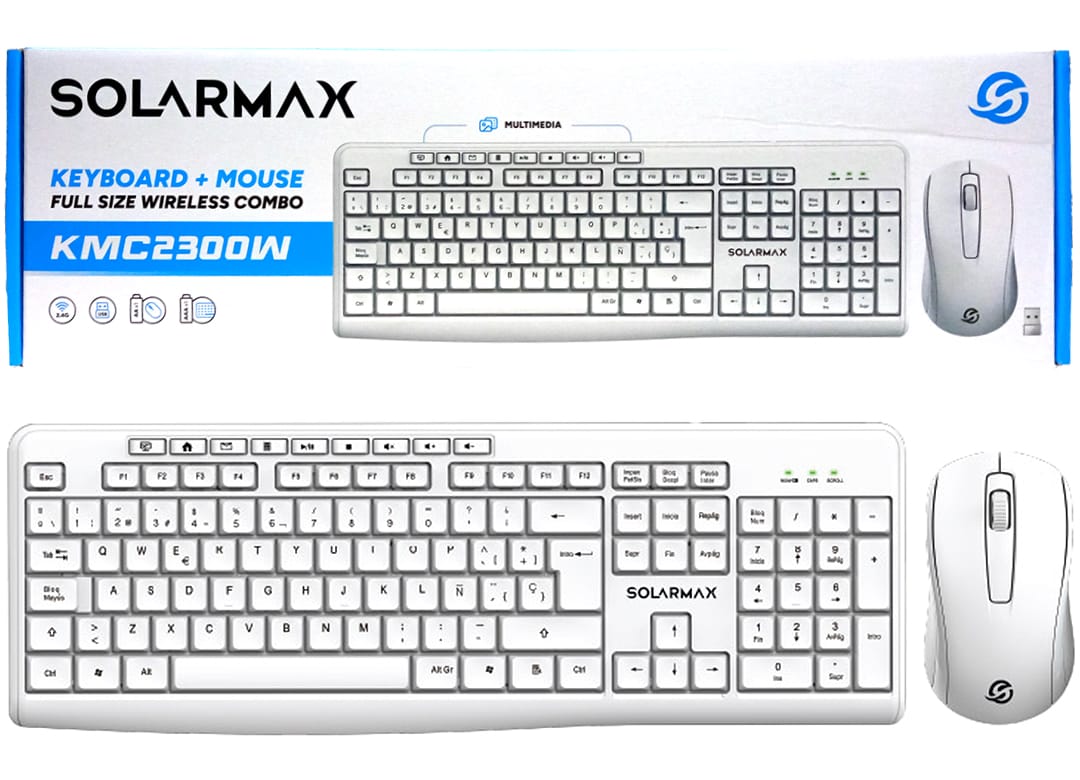 Kit teclado + mouse SOLARMAX KMC2300W
